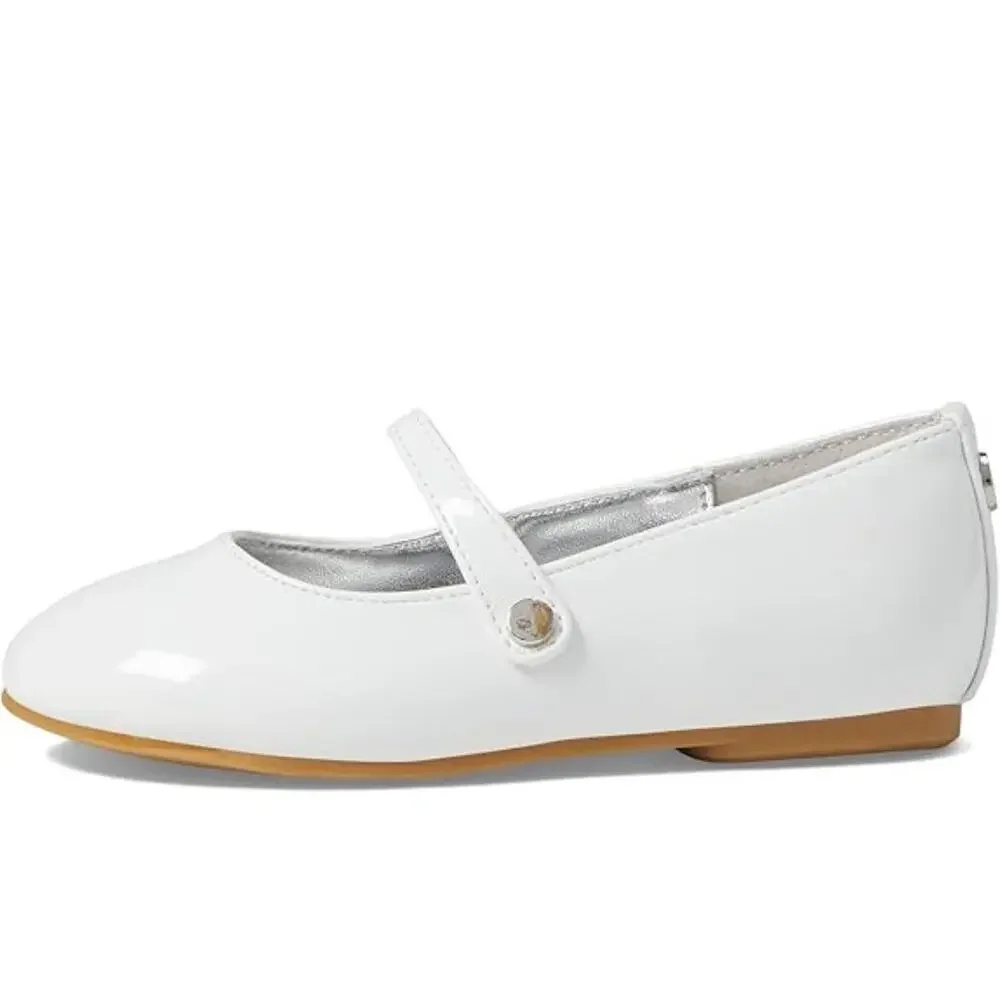 Nina Fernanda Ballet Flats Toddler US 1 White Patent Round Toe Mary Jane NCZ344